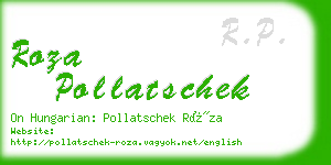 roza pollatschek business card